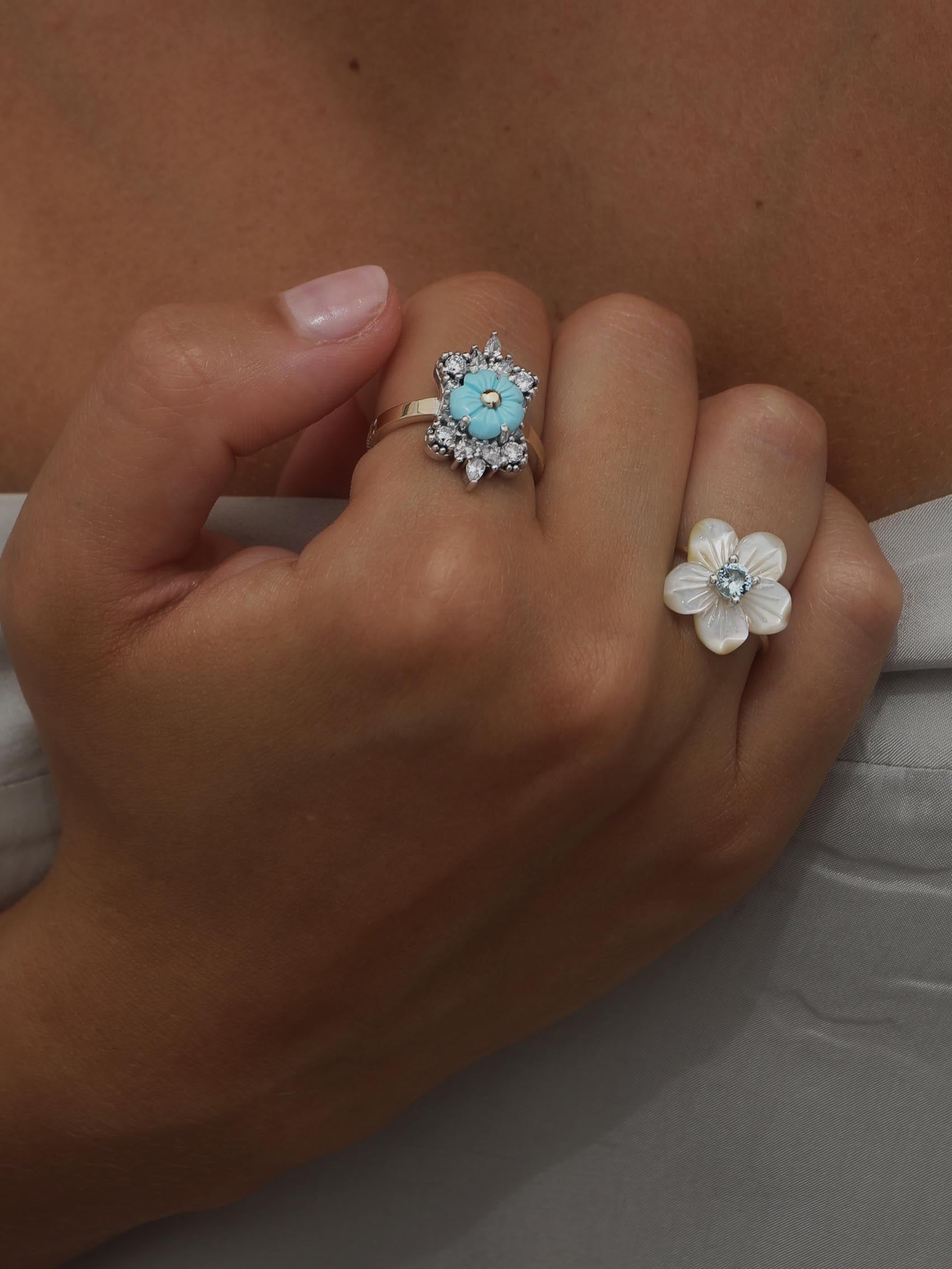 ANILLO GEORGIA turquesa