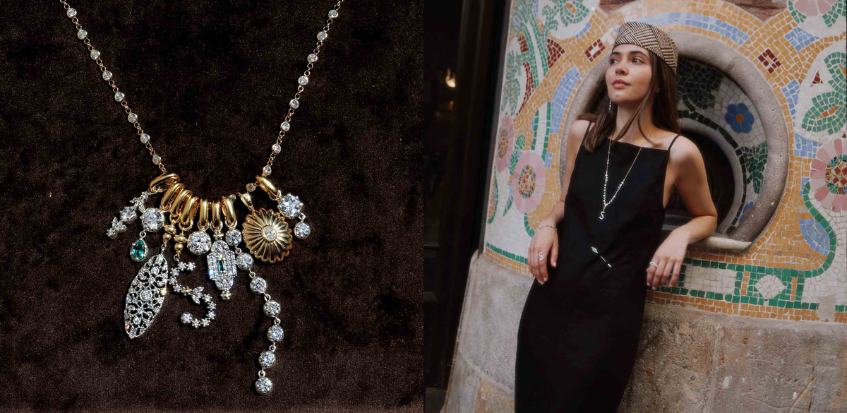 Luce el collar como choker
